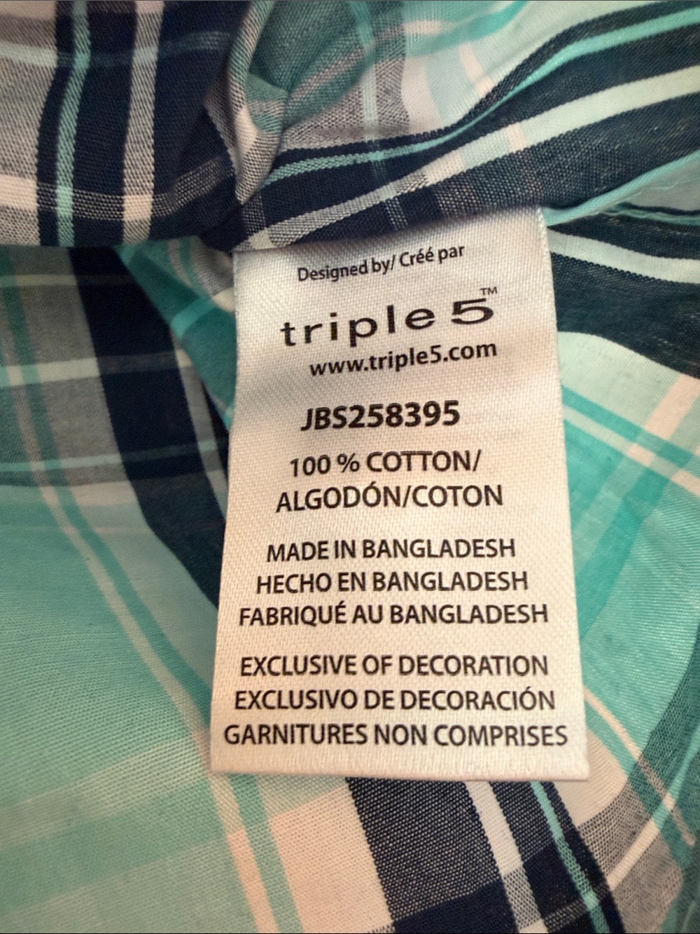 Joe's 2-Piece Teal Plaid Shirt Set for 18M - Picture 4 of 6